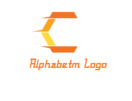 fast polygonal letter C logo