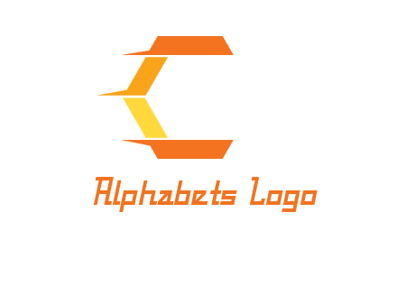 fast polygonal letter C logo