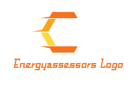 fast polygonal letter C logo
