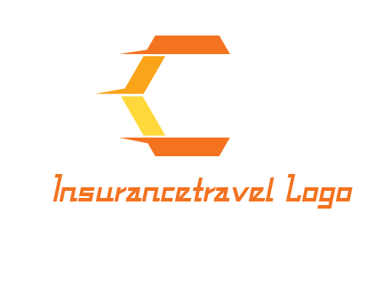 fast polygonal letter C logo