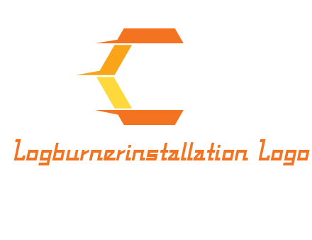 fast polygonal letter C logo