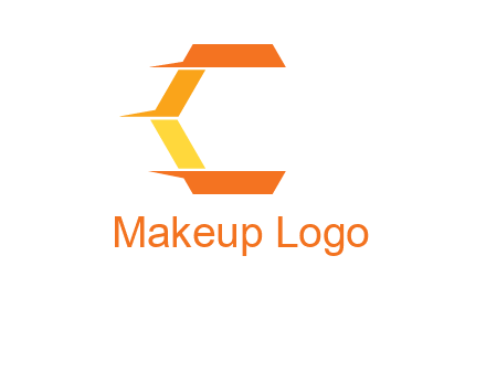 fast polygonal letter C logo