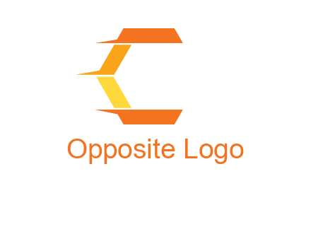 fast polygonal letter C logo