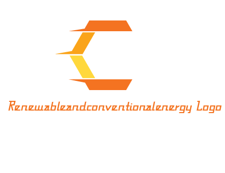 fast polygonal letter C logo