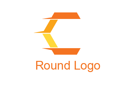 fast polygonal letter C logo
