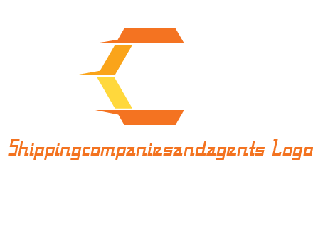 fast polygonal letter C logo