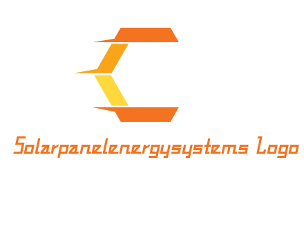 fast polygonal letter C logo