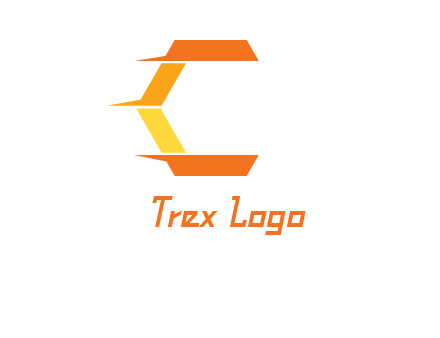 fast polygonal letter C logo