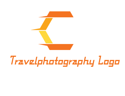 fast polygonal letter C logo