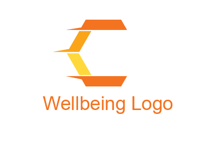 fast polygonal letter C logo