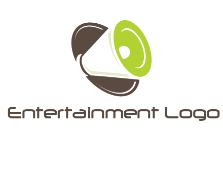loud speaker in circle entertainment logo