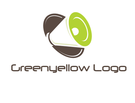 loud speaker in circle entertainment logo