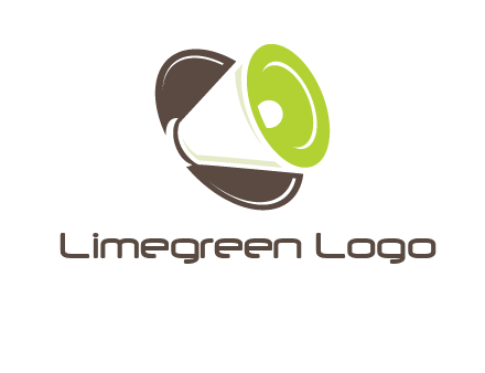 loud speaker in circle entertainment logo