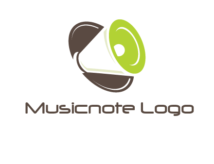 loud speaker in circle entertainment logo