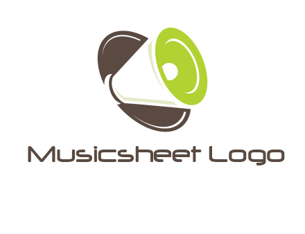 loud speaker in circle entertainment logo