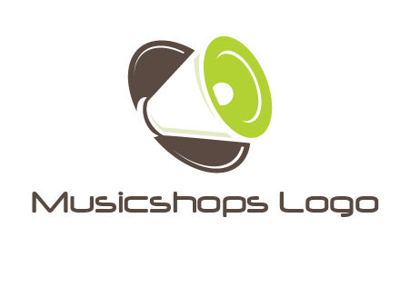 loud speaker in circle entertainment logo
