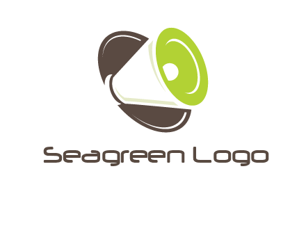 loud speaker in circle entertainment logo