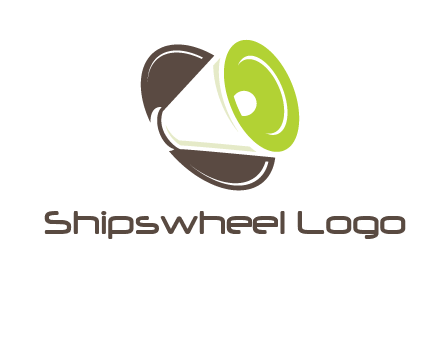 loud speaker in circle entertainment logo