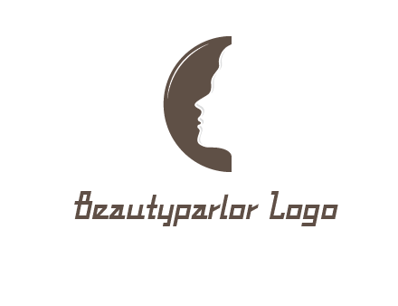 face on letter c logo