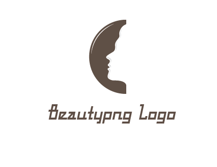 face on letter c logo