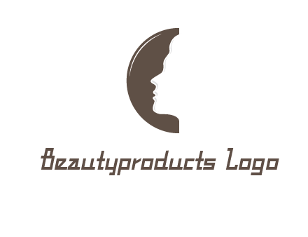 face on letter c logo