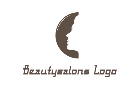 face on letter c logo