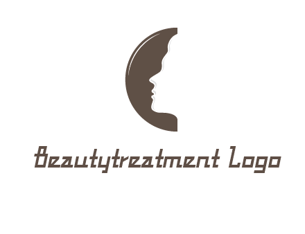 face on letter c logo