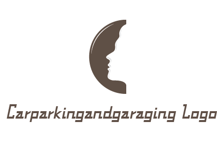 face on letter c logo
