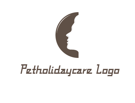 face on letter c logo