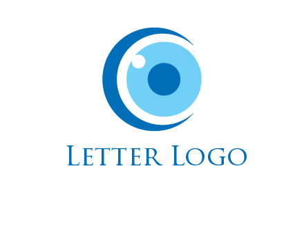 letter c and eye logo