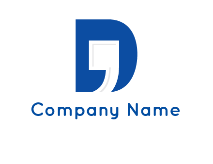apostrophe in letter D logo