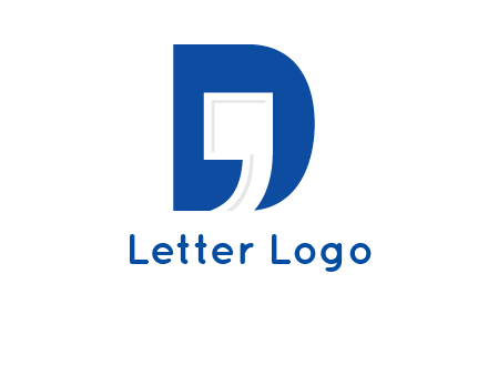 apostrophe in letter D logo