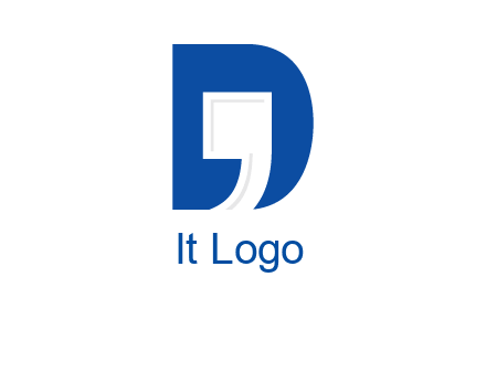 apostrophe in letter D logo