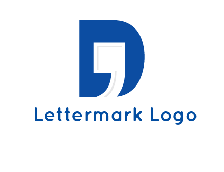 apostrophe in letter D logo