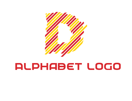 letter D stripes logo