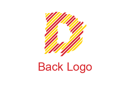 letter D stripes logo