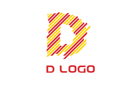 letter D stripes logo