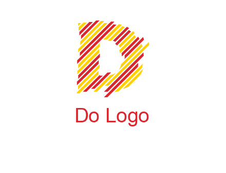 letter D stripes logo