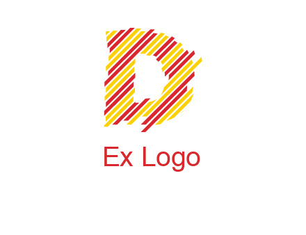 letter D stripes logo