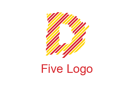 letter D stripes logo