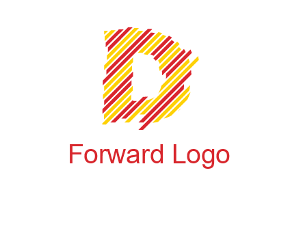 letter D stripes logo