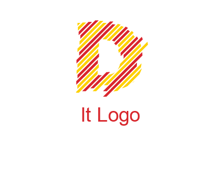 letter D stripes logo