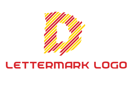 letter D stripes logo
