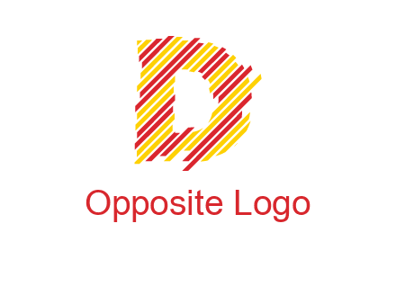 letter D stripes logo