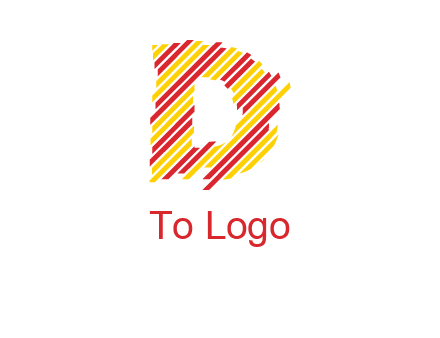 letter D stripes logo