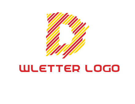letter D stripes logo