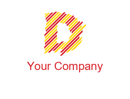letter D stripes logo