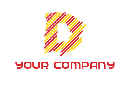 letter D stripes logo