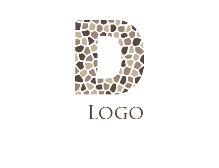 mosaic letter D logo