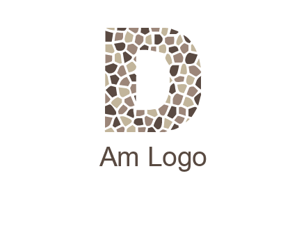 mosaic letter D logo
